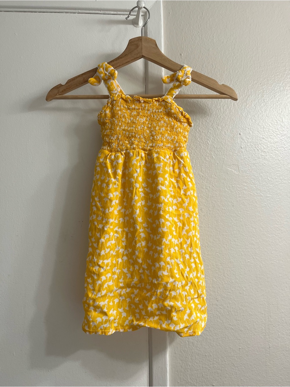 Diane Von Furstenberg Yellow and White Smocked Sundress for Girls